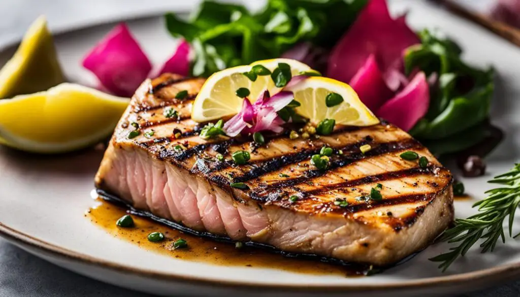 Grilled Yellowtail Tuna Steak