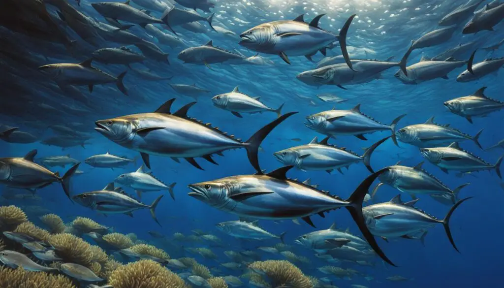 bluefin tuna feeding