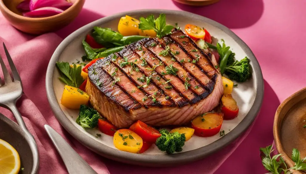 pan-fried fresh tuna steak