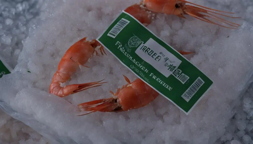 storing frozen shrimp